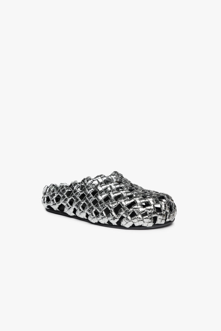 Weaved Clog Silver Gold - Exclusive