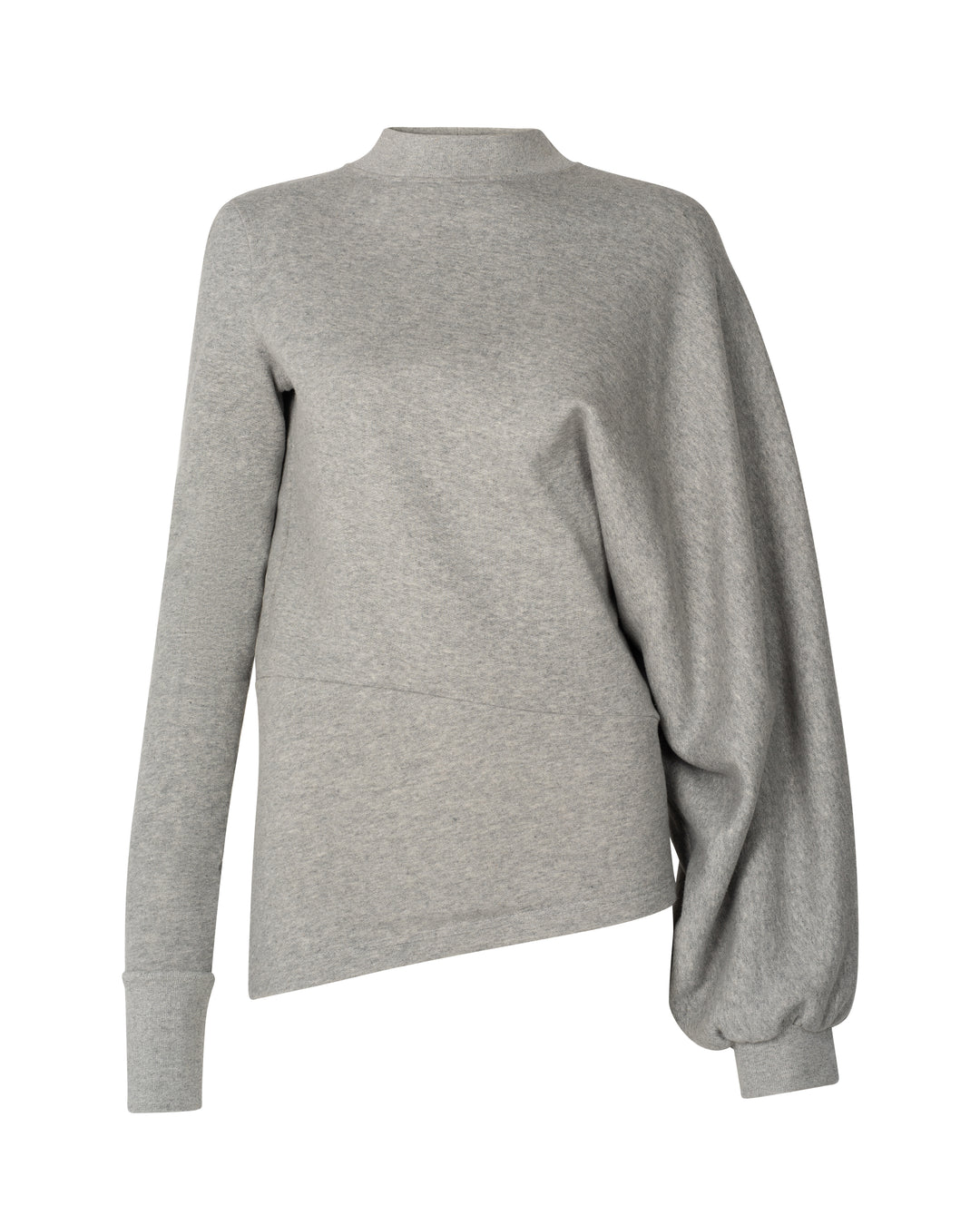 Jersey Slouched Sleeve Sweatshirt Grey Melange