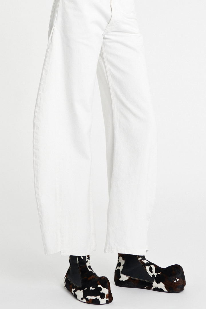 Denim Jeans With Inserts White