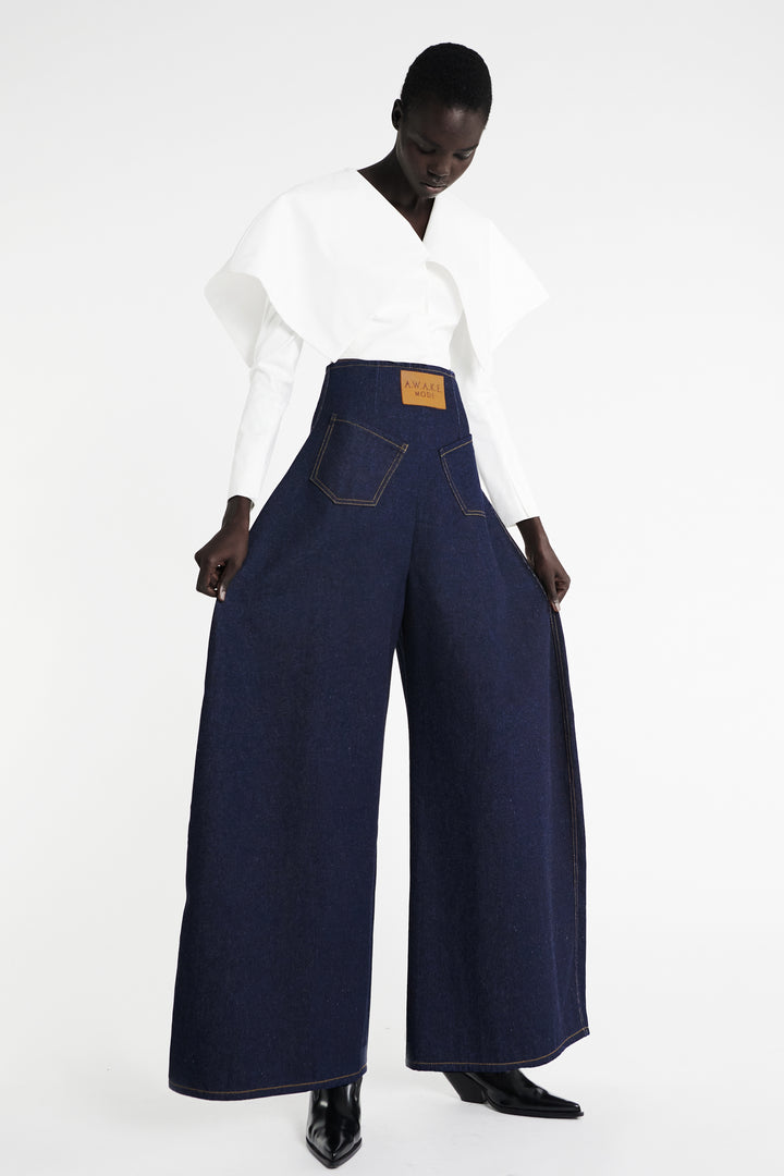 Cropped Jacket With Collar White
