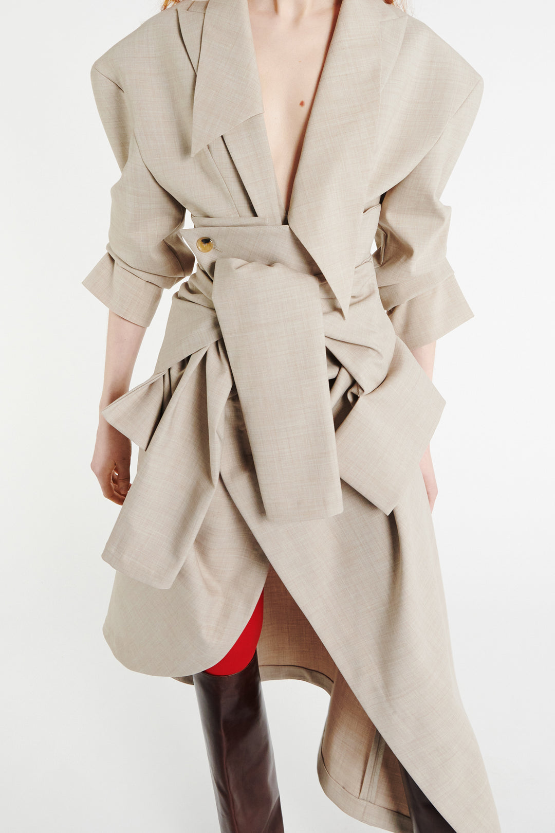 Shirt Skirt Beige Melange