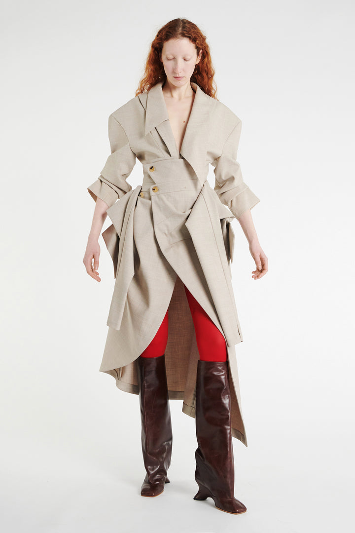 Shirt Skirt Beige Melange