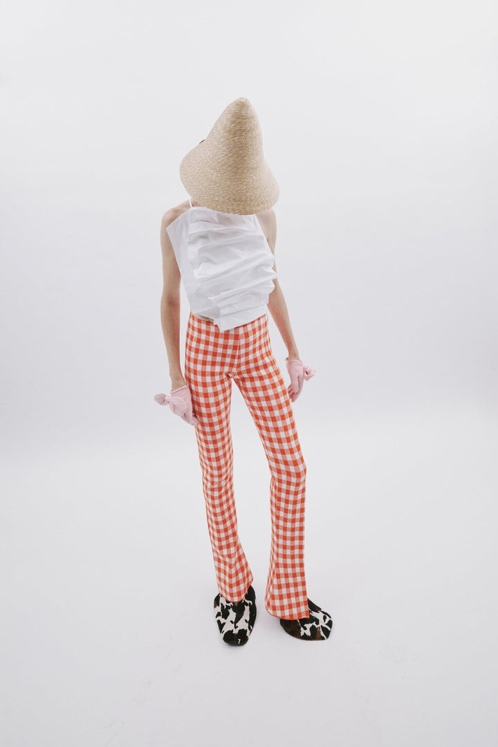 Open Back Bib-Front Top White