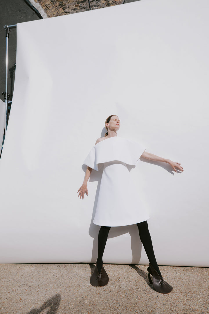 Big Collar Dress White