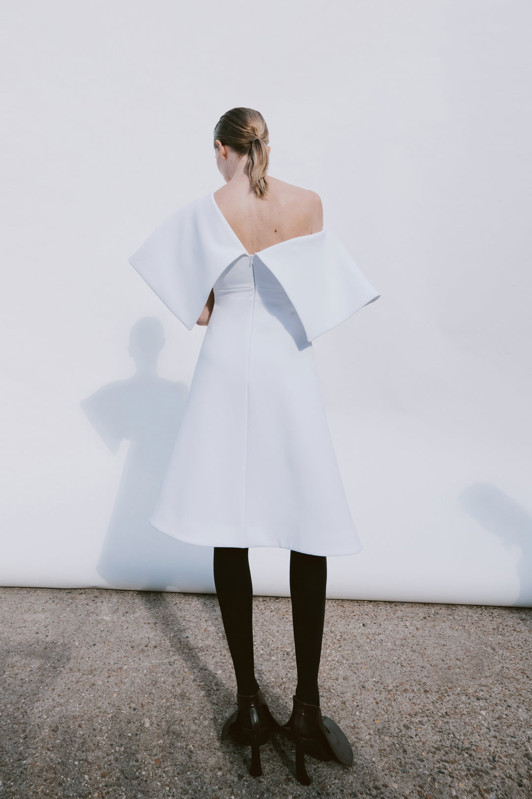Big Collar Dress White
