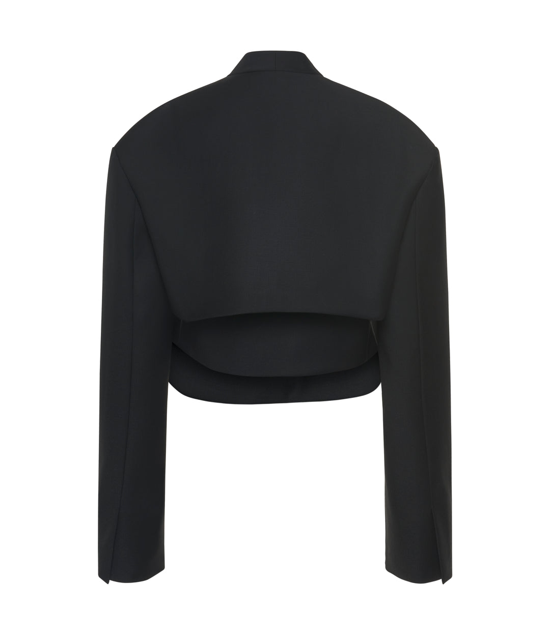 Cropped Jacket With Insert Black
