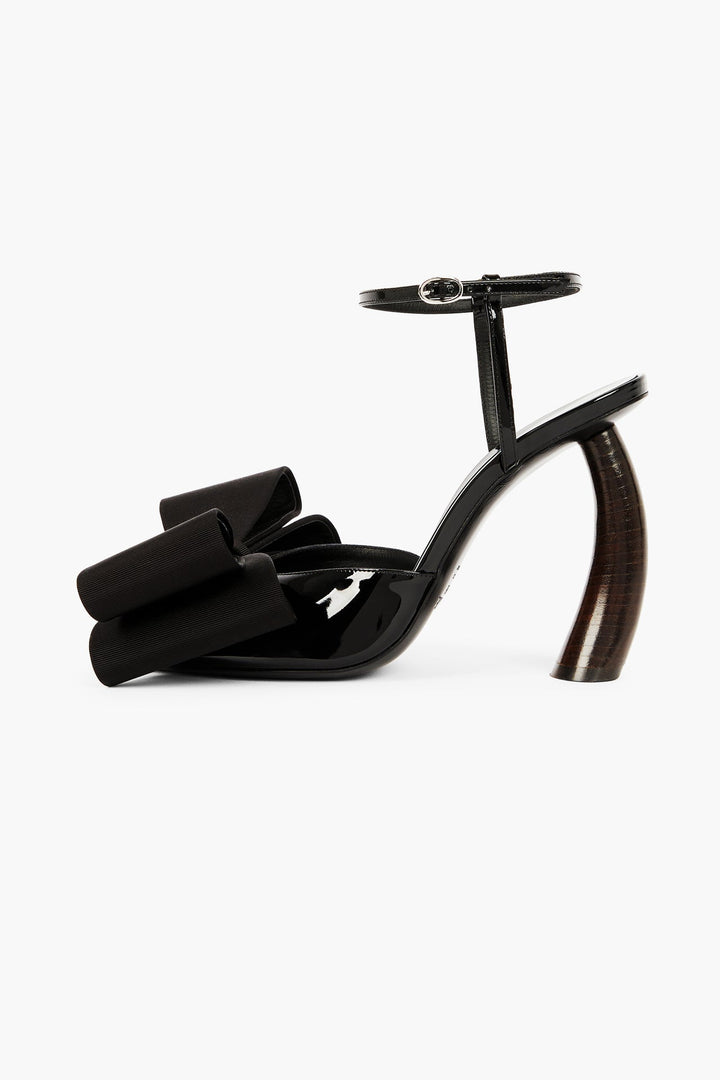 Edda Sandal With Bow Black