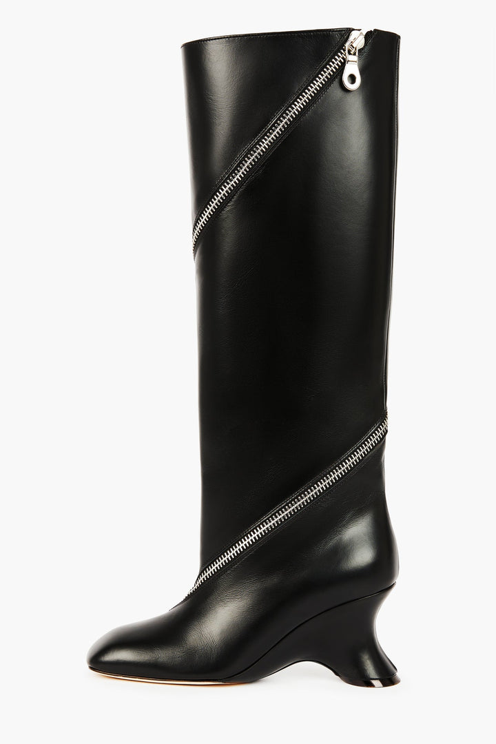 Tess Boot With Zip Black