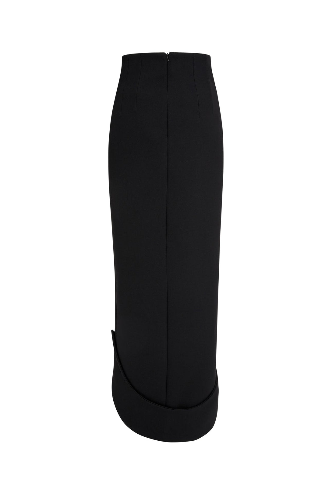 Tailored Skirt With Jacket Collar At Hem Black