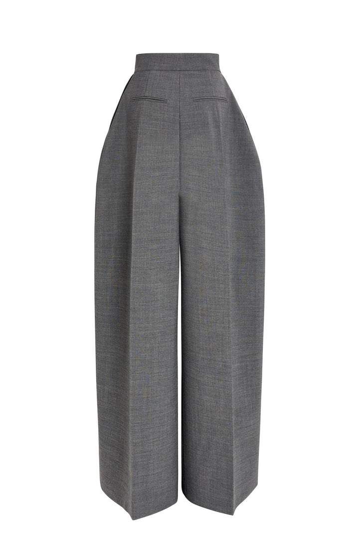 Rounded Tailored Trousers Grey