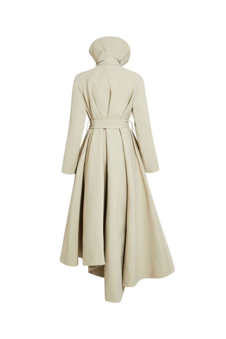 Flared Belted Trench Coat Light Khaki