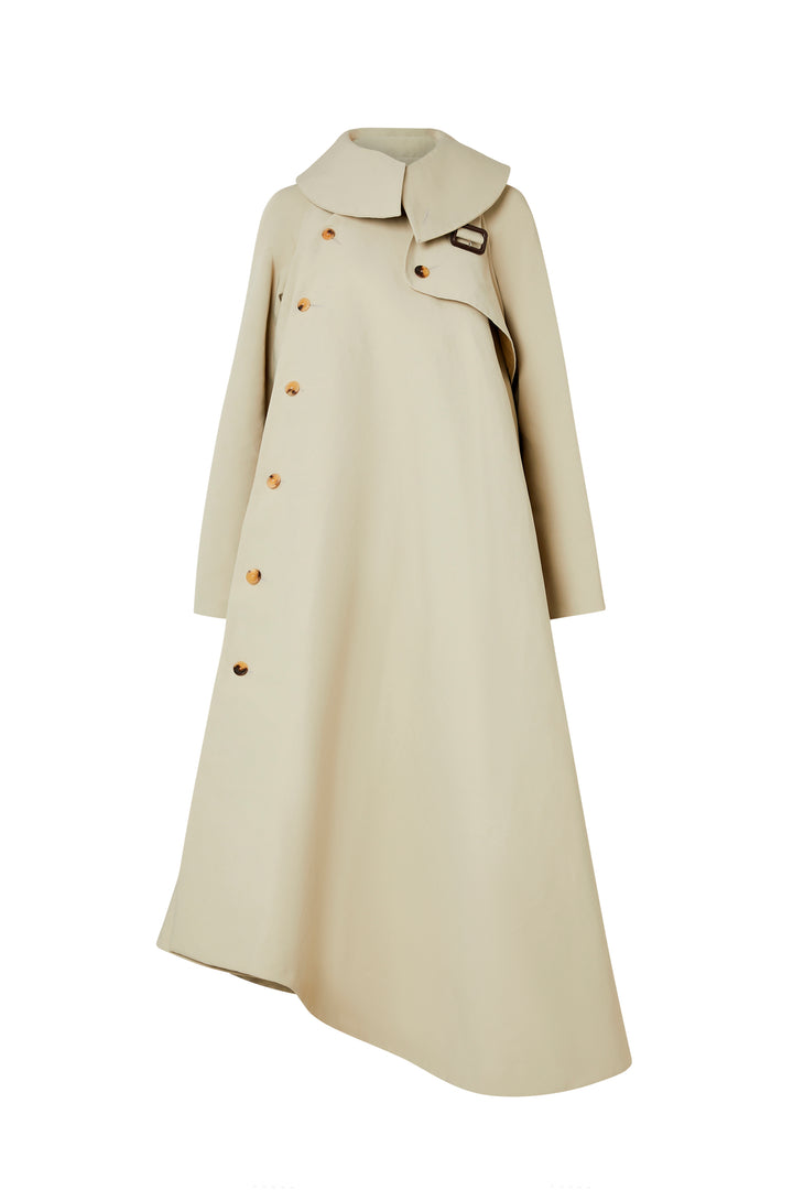 Flared Belted Trench Coat Light Khaki