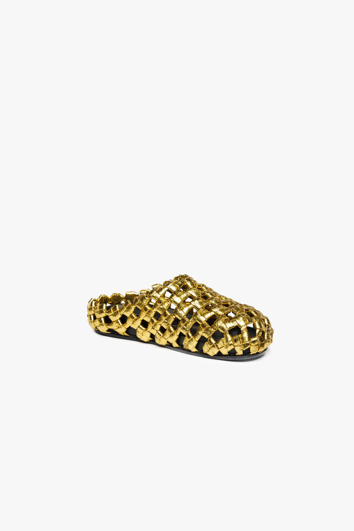 Weaved Clog Silver Gold - Exclusive