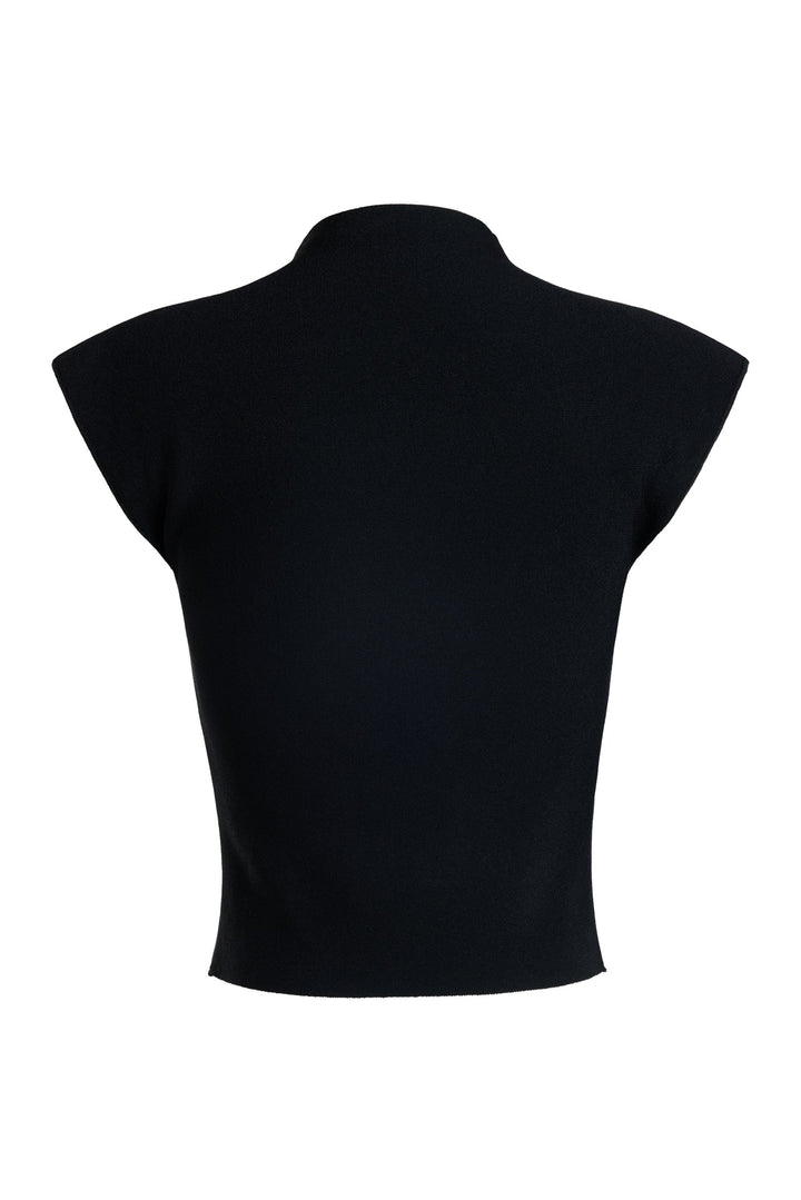 Knitted Sleeveless Top Black