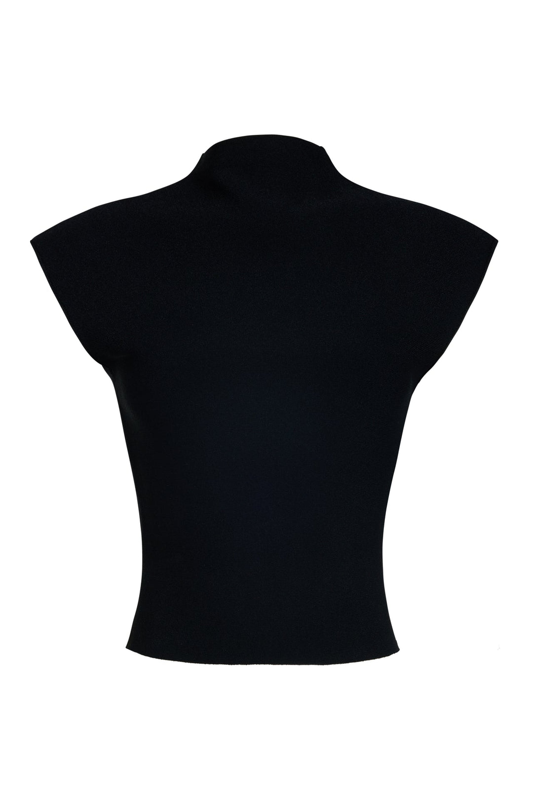 Knitted Sleeveless Top Black
