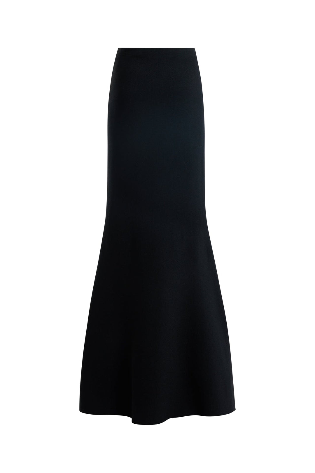 Knitted Flared Skirt With Cut Out Black