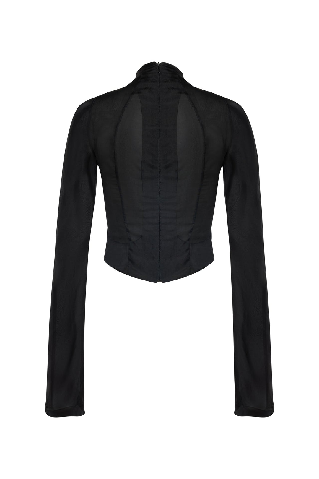 Bib-Front Structured Jacket Black