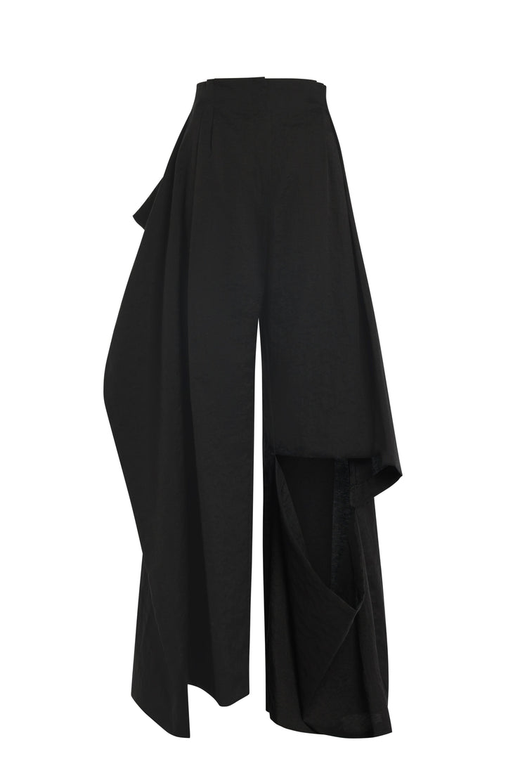 Slit Knee Trousers Dark Navy