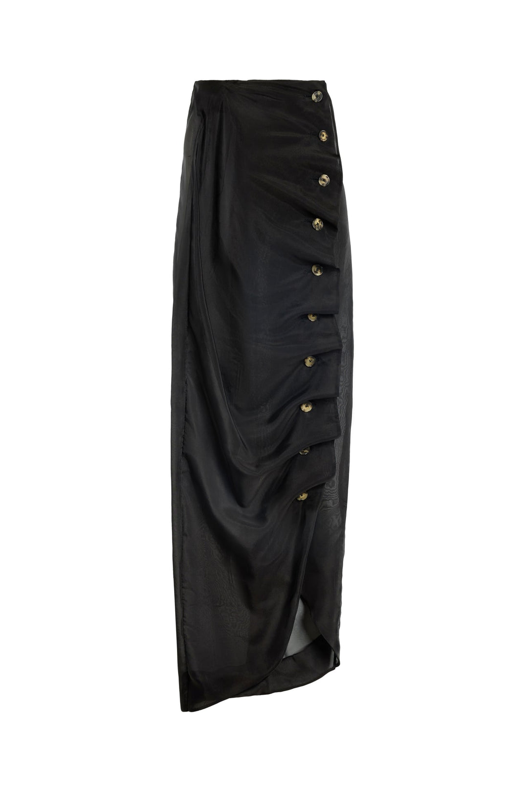 Rounded Hemline Skirt Black