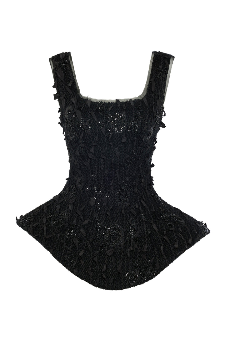 Basque Ballerina Top Black