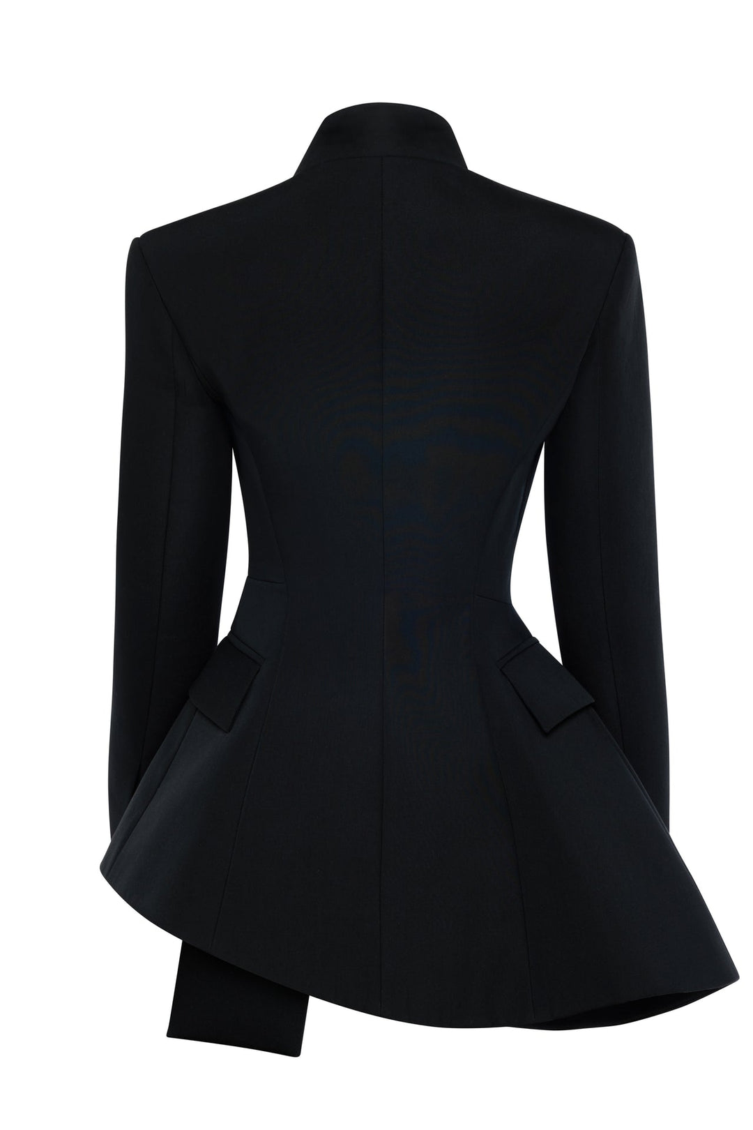 Asymmetric Volume-Contrast Jacket Black