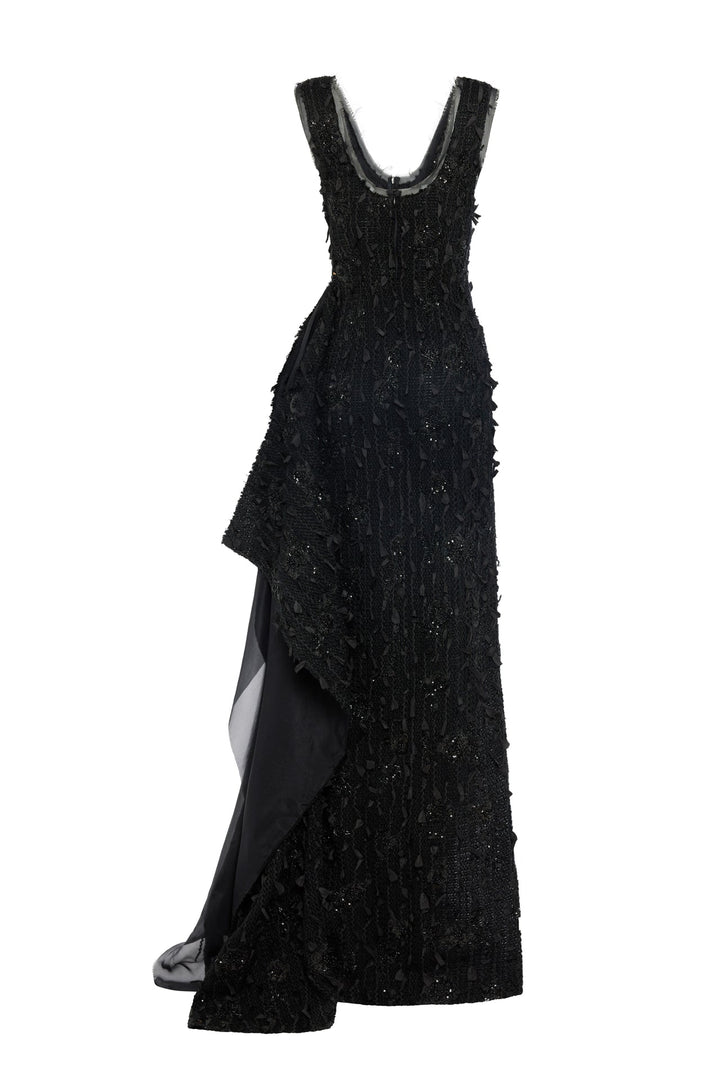 Tank Top Maxi Dress With Side Panel Detail Black