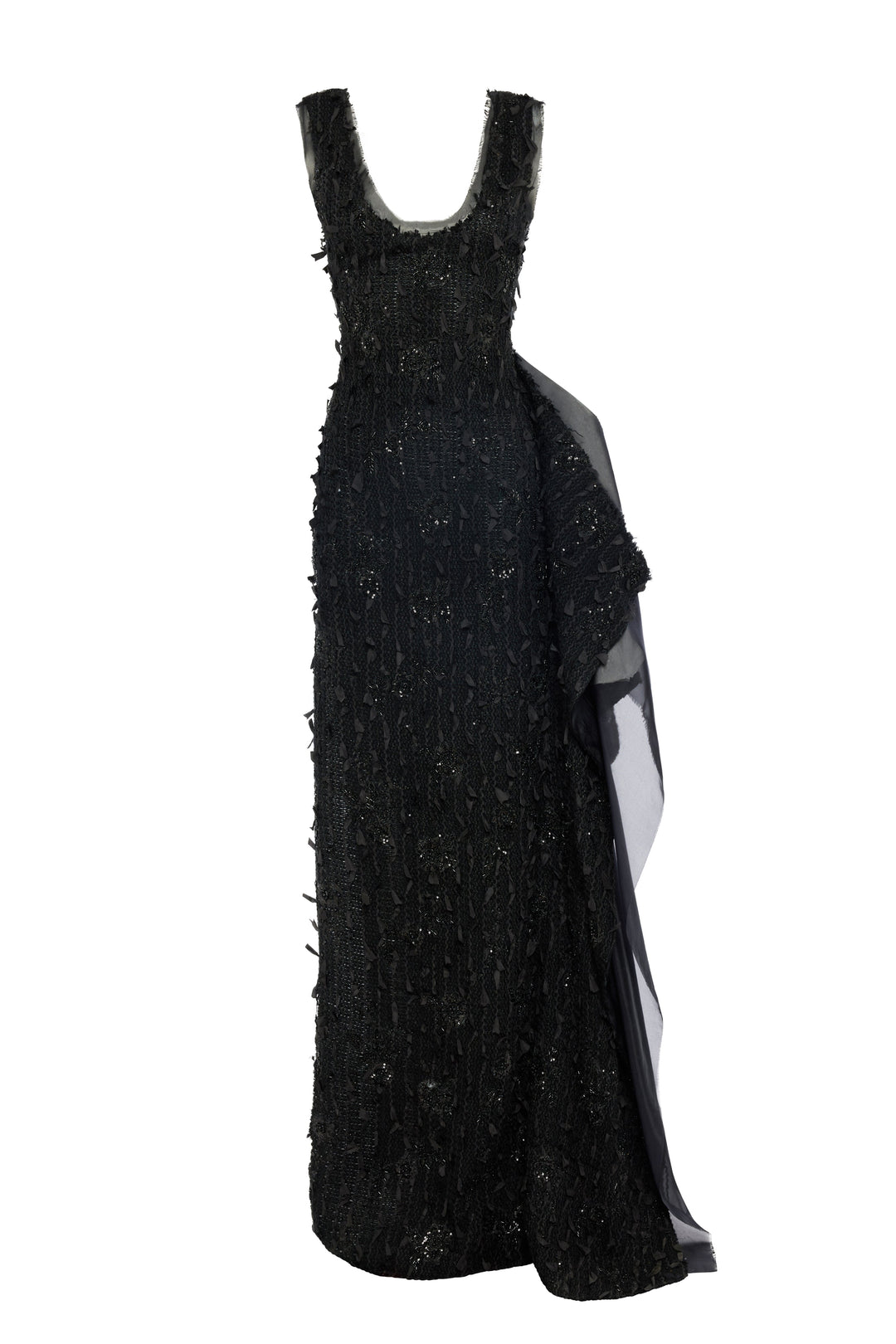 Tank Top Maxi Dress With Side Panel Detail Black