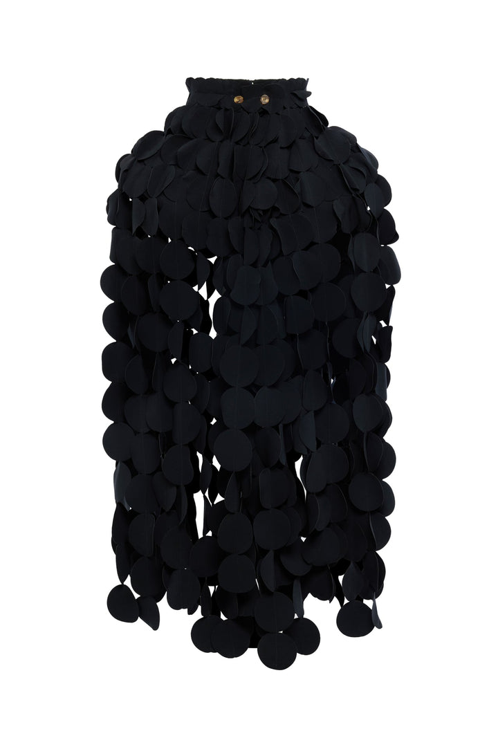 Basque Multicircle Skirt Black