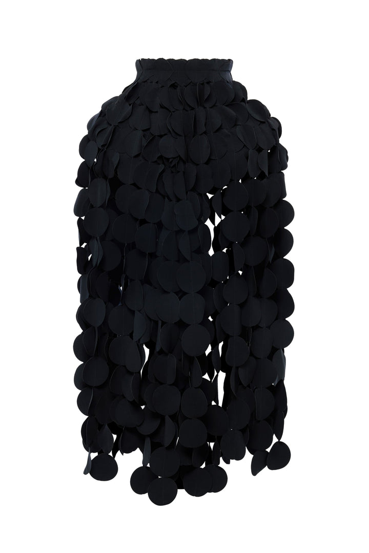 Basque Multicircle Skirt Black