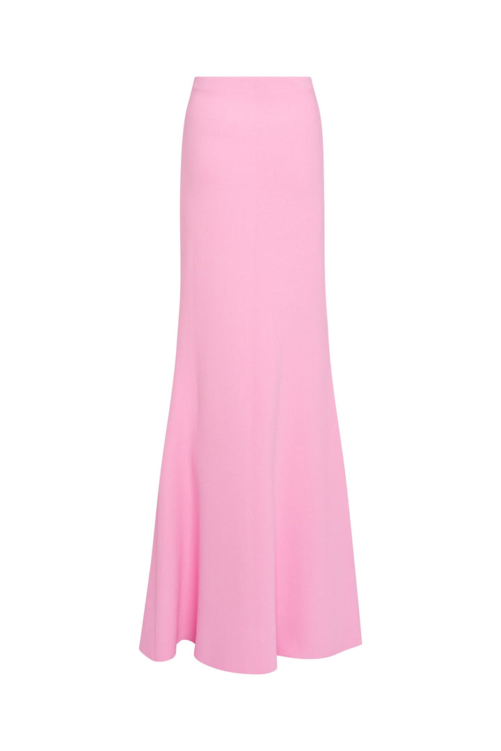 Knitted Flared Skirt With Cut Out Pink