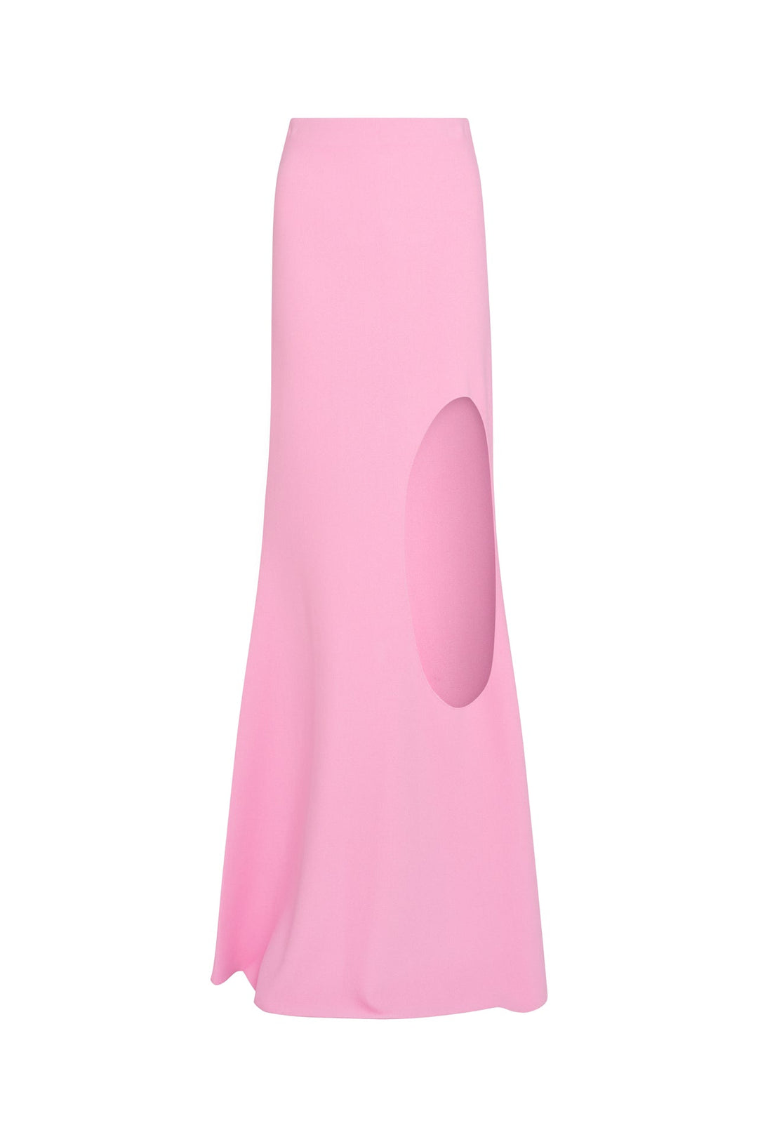 Knitted Flared Skirt With Cut Out Pink