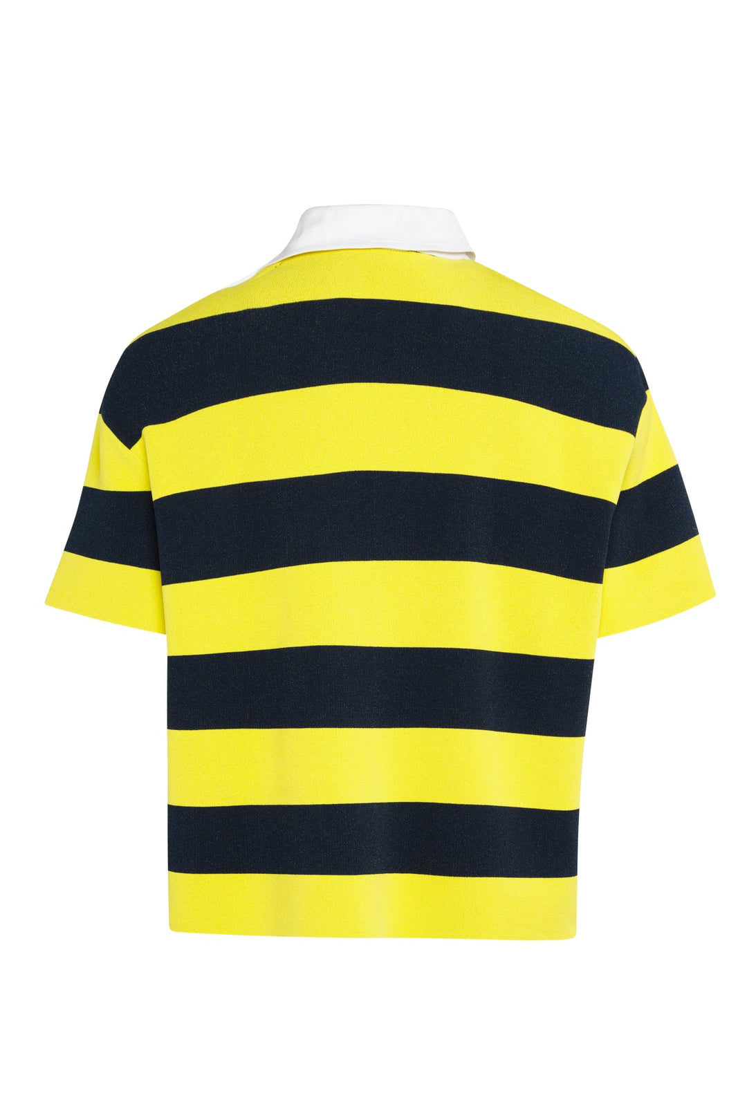 Knitted Rugby Top Yellow Navy Striped