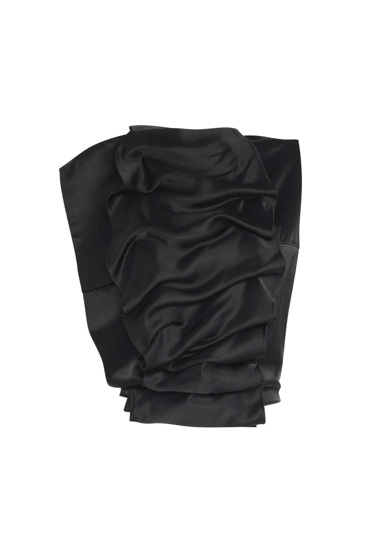 Open Back Bib-Front Top Black