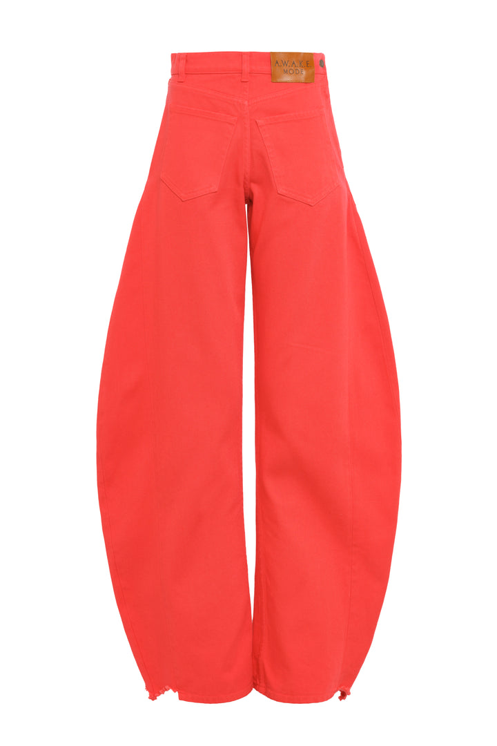Mirror Jeans With Side Inserts Red