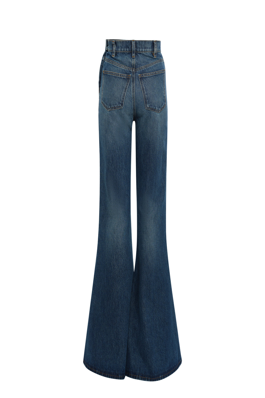 Flared Mirror Jeans Classic Blue Wash