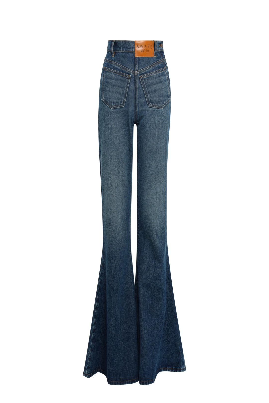 Flared Mirror Jeans Classic Blue Wash