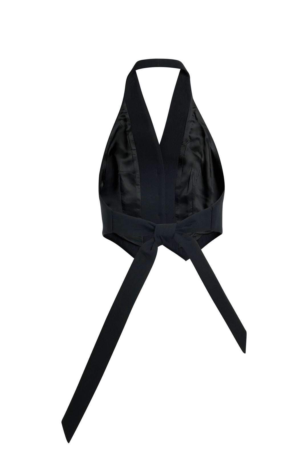 Vest With Tie Back Black