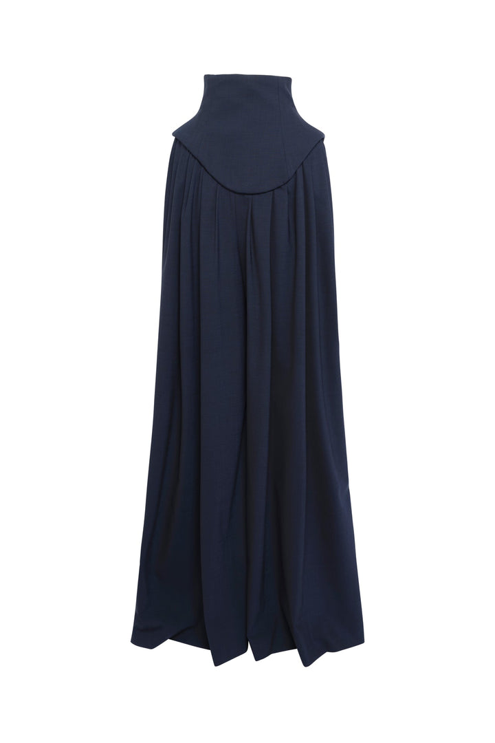 Basque Pleated Trousers Navy