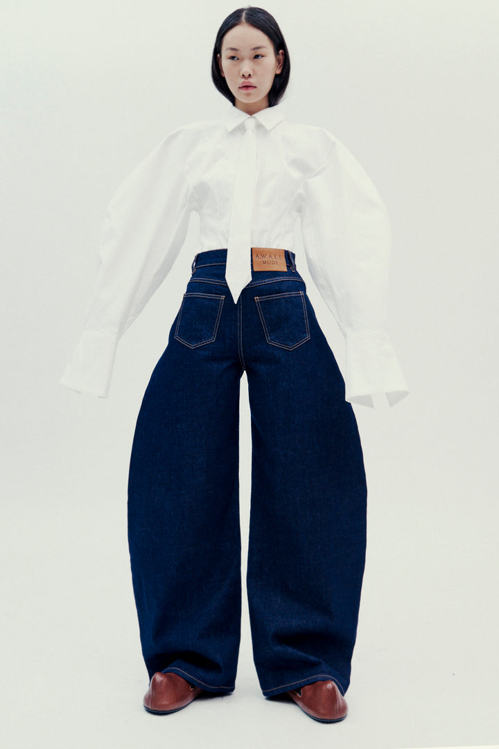 Puff Sleeve Shirt White