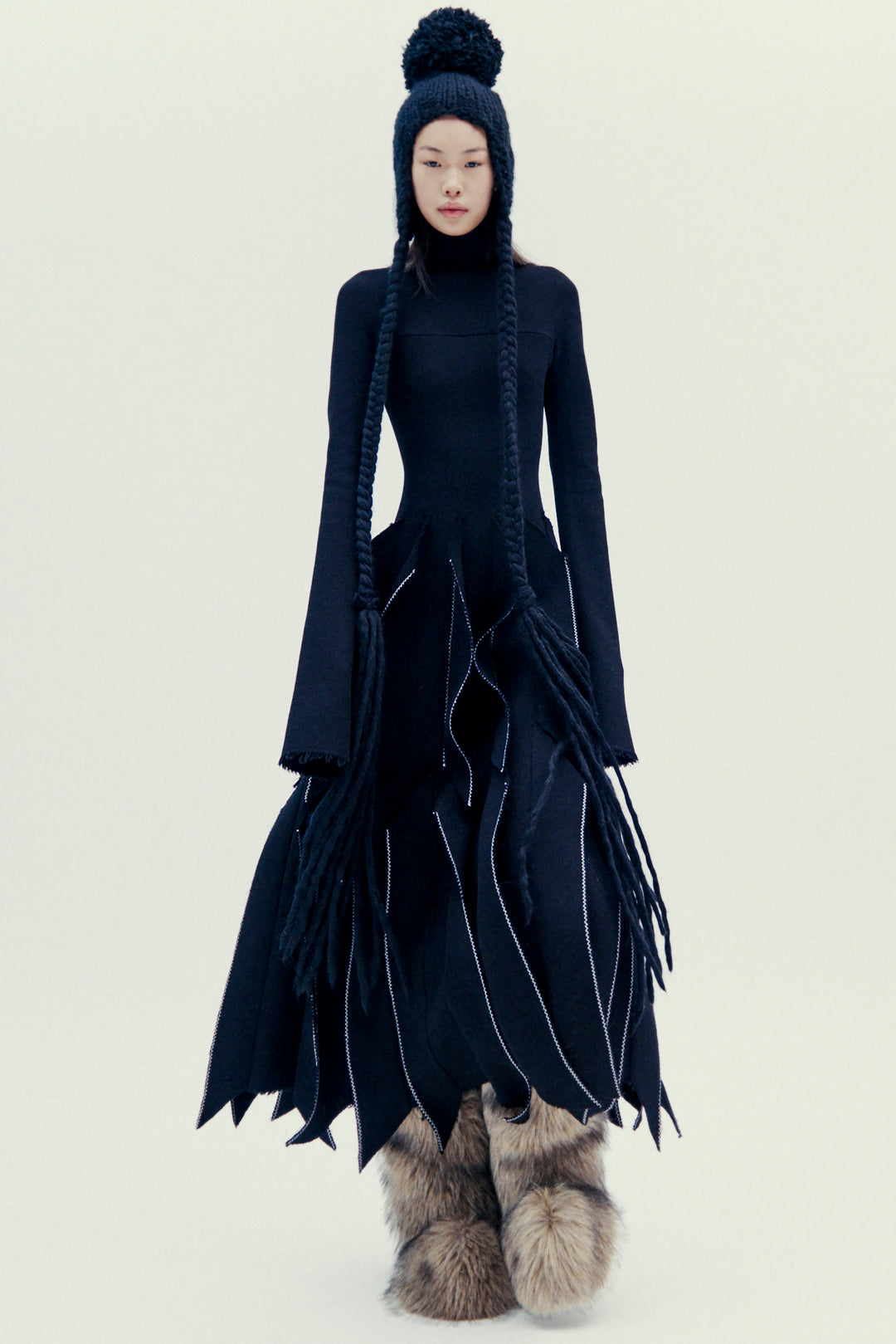 Dress With Panels Black