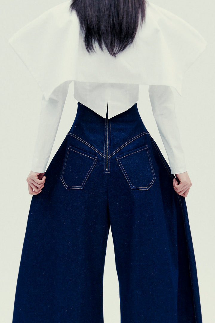 Cropped Jacket With Collar White
