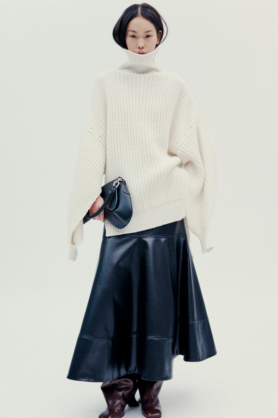 Flared Hem Skirt Black