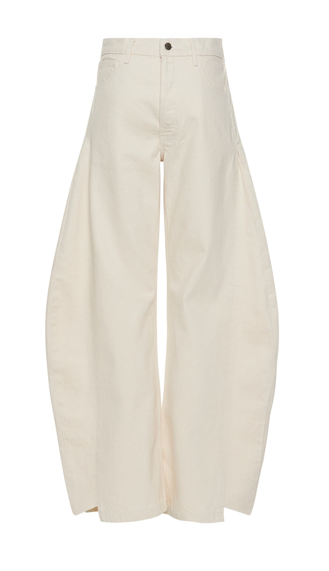 Denim Jeans With Inserts Ecru