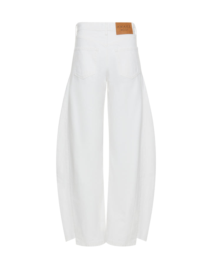 Denim Jeans With Inserts White