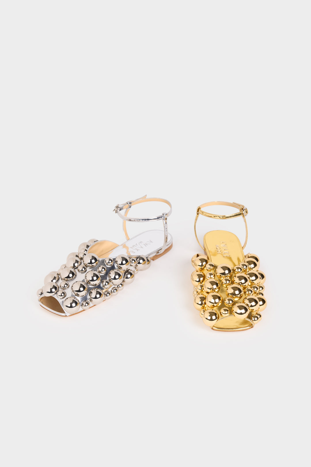 Vivian Embellished Flat Shoes Silver Gold
