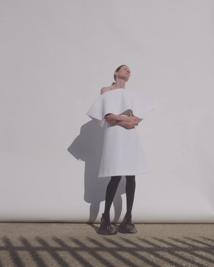 Big Collar Dress White