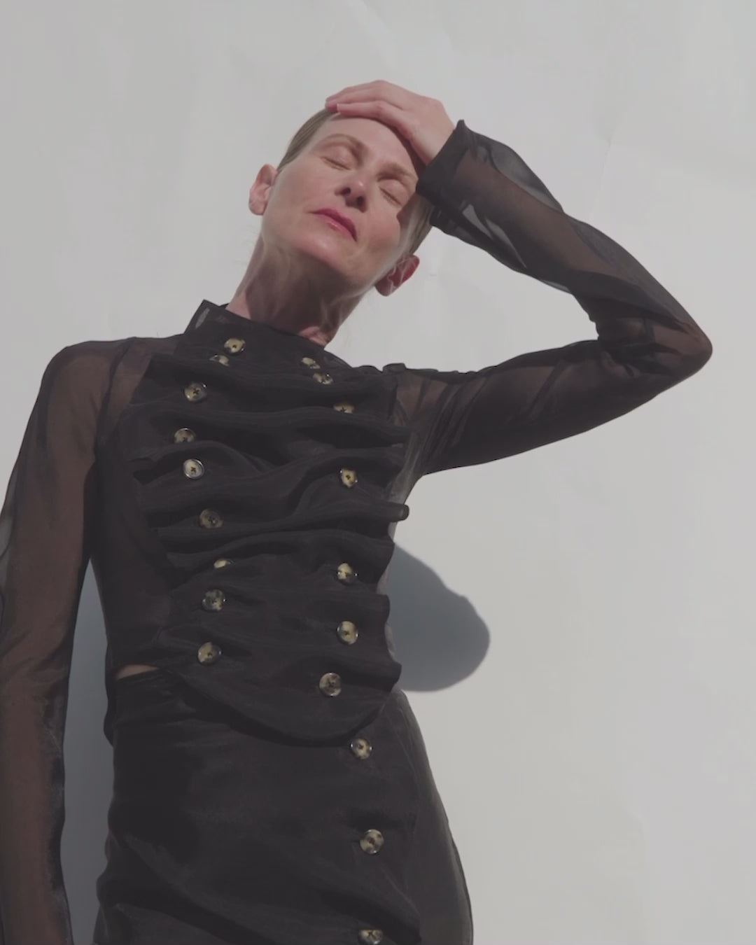 Bib-Front Structured Jacket Black