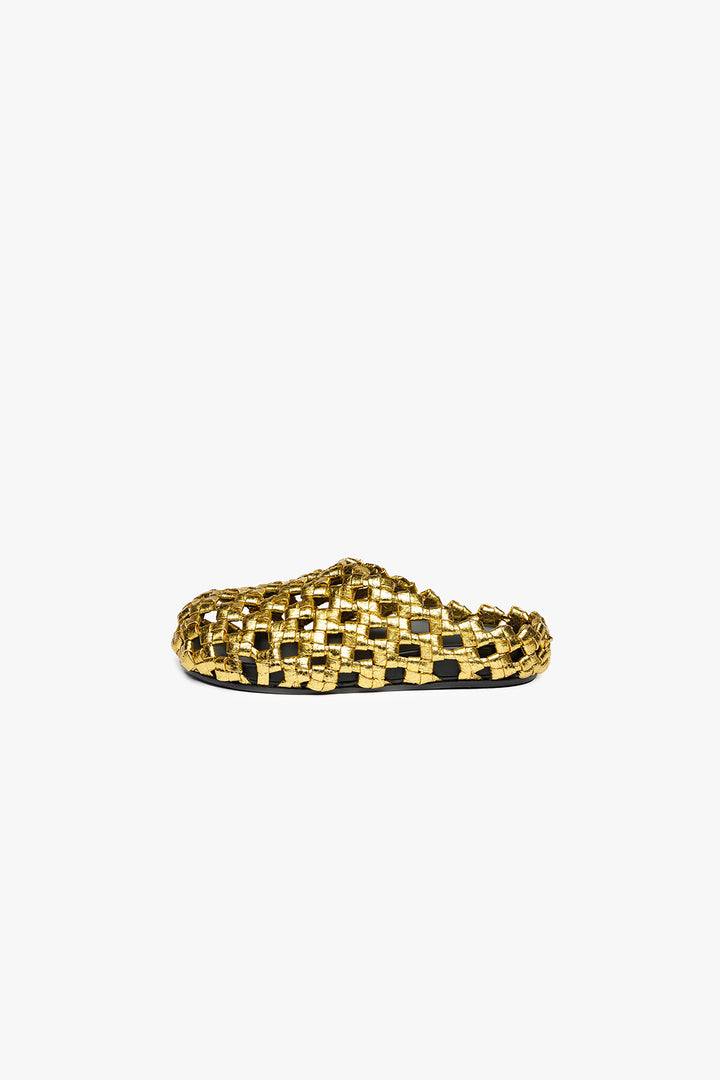 Weaved Clog Silver Gold - Exclusive
