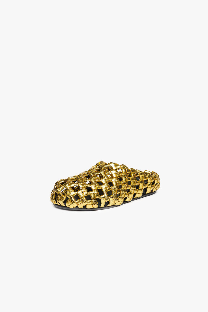 Weaved Clog Silver Gold - Exclusive