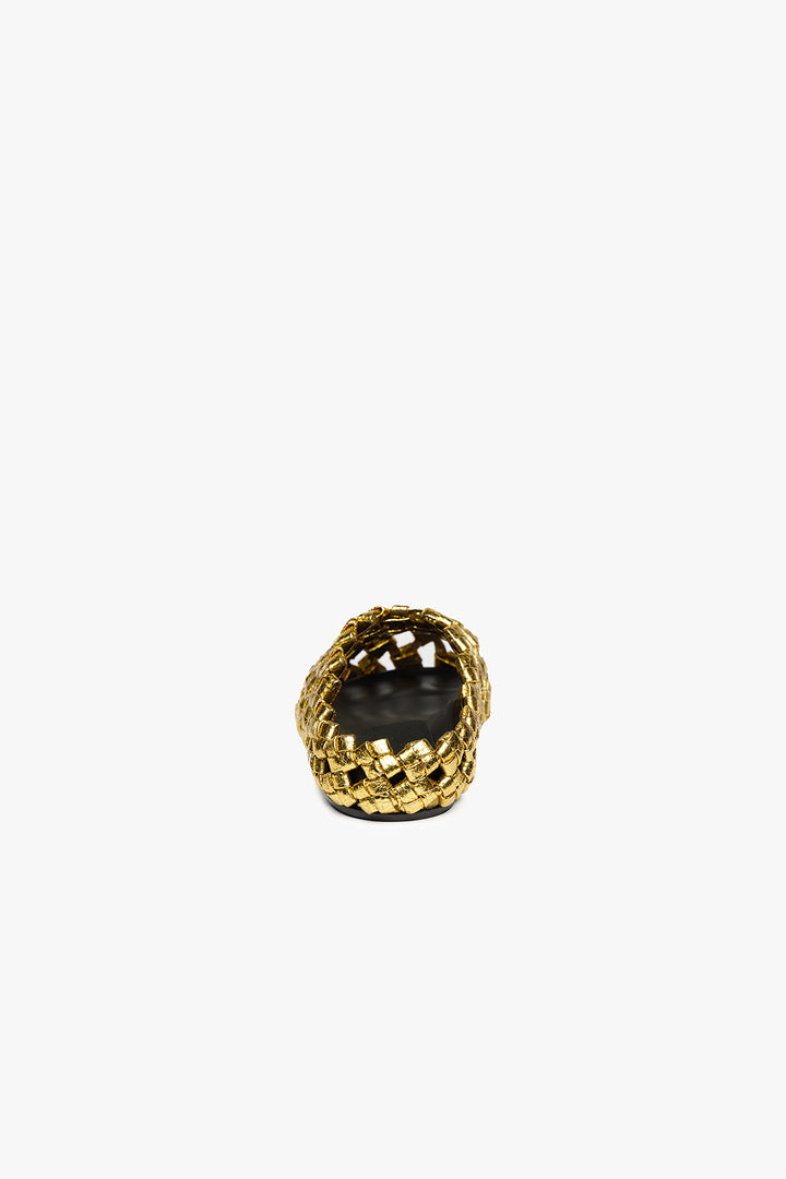 Weaved Clog Silver Gold - Exclusive